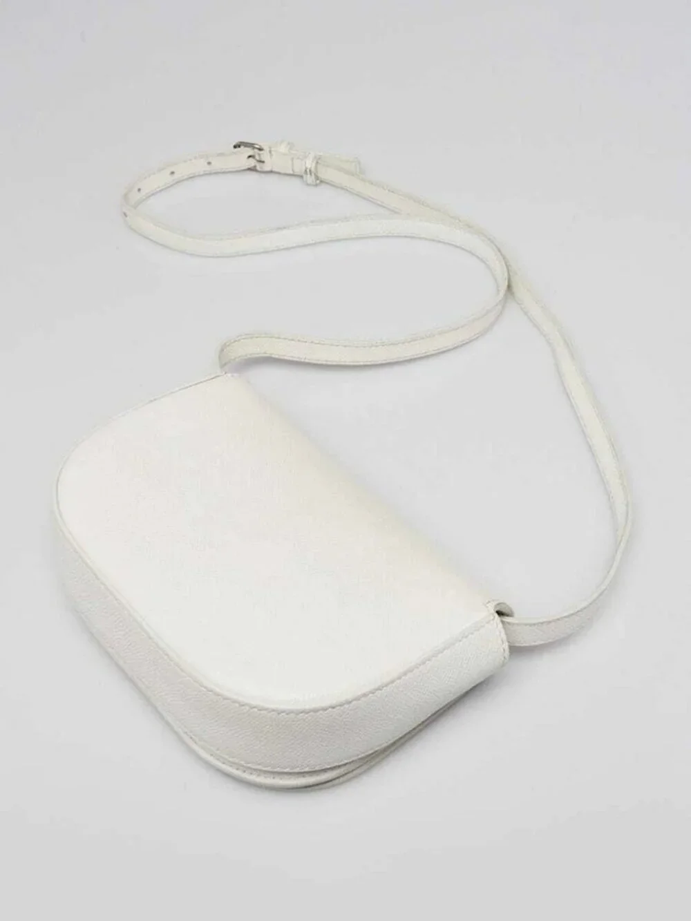 Balenciaga White Grained Leather Ville Day S Crossbody Flap Bag - Picture 3 of 8